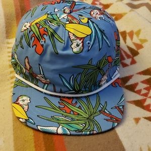 Vans parrot Hawaiian print snap back hat